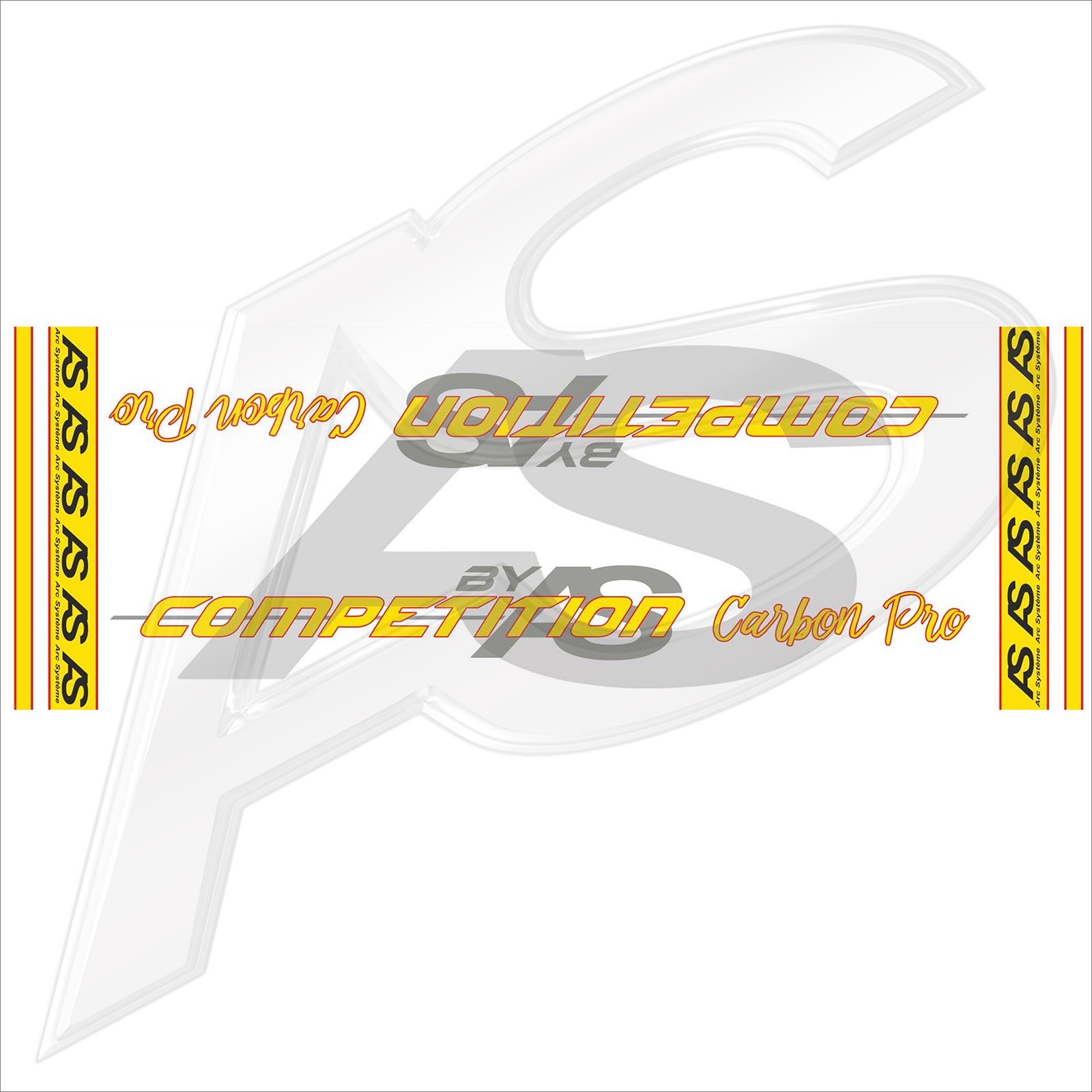 AUTOCOLLANT LATERAL CARBONE PRO JAUNE