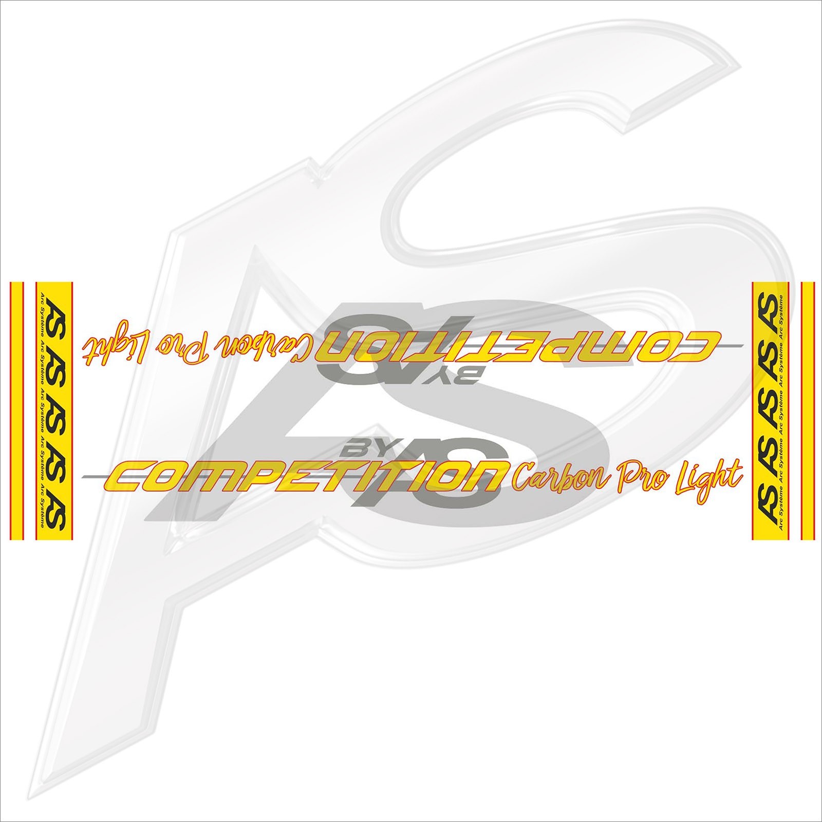 AUTOCOLLANT LATERAL CARBON PRO LIGHT JAUNE